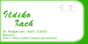 ildiko kach business card